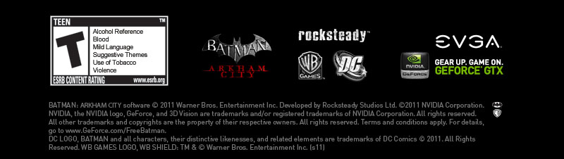 Batman Arkham City Footer