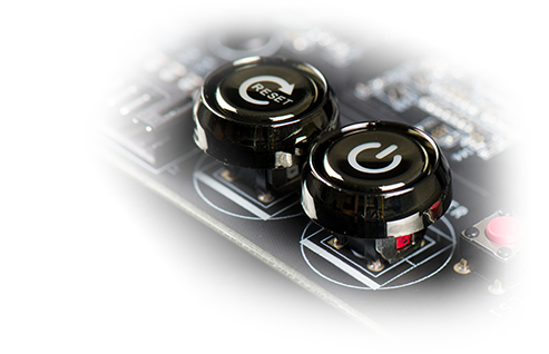 Onboard Power, Reset e CMOS Reset Buttons