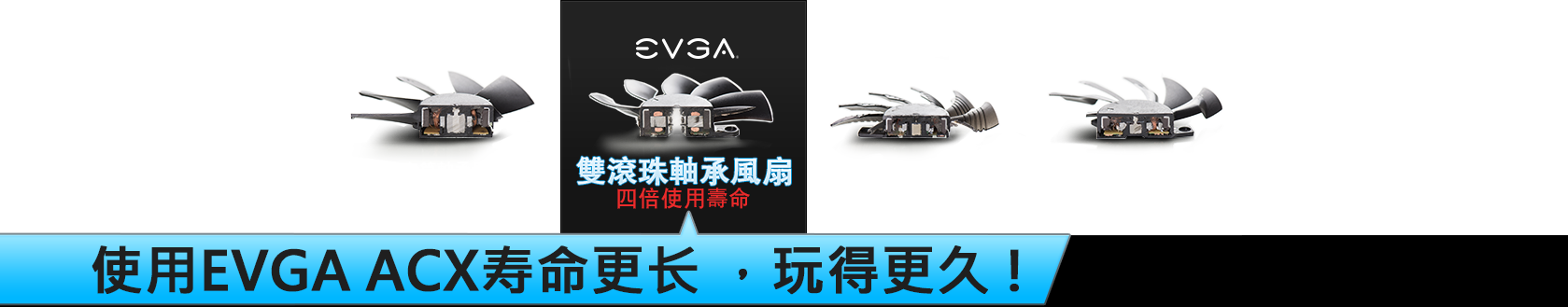 与EVGA ACX3.0一起玩得更久游戏吧！