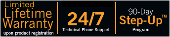 Limited Lifetime Warranty - 24/7 Customer Support - 90 Days Step-Up™ Program