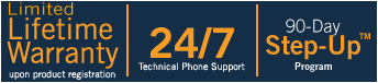 Limited Lifetime Warranty - 24/7 Customer Support - 90 Days Step-Up™ Program