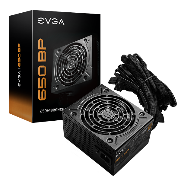 EVGA 650 BP, 80+ BRONZE 650W, 3 Year Warranty, Compact 120mm Size, Power Supply 100-BP-0650-K1