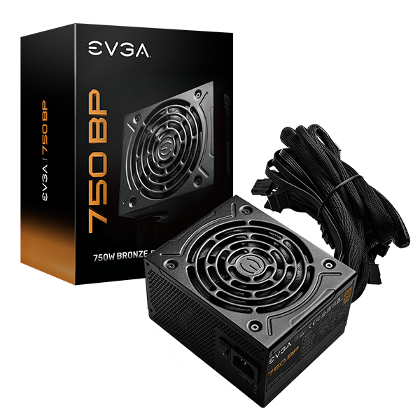 EVGA 750 BP, 80+ BRONZE 750W, 3 Year Warranty, Compact 120mm Size, Power Supply 100-BP-0750-K1