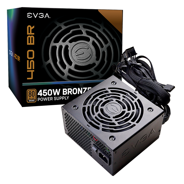 EVGA 450 BR, 80+ BRONZE 450W, 3 Year Warranty, Power Supply 100-BR-0450-K1
