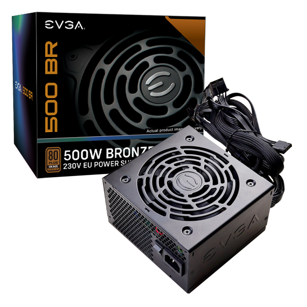 EVGA 500 BR, 80+ BRONZE 500W, 3 Year Warranty, Power Supply 100-BR-0500-K1
