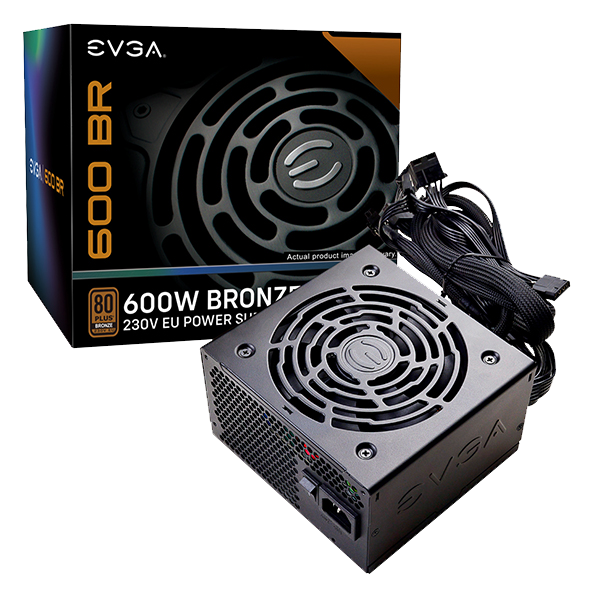 EVGA 600 BR, 80+ BRONZE 600W, 3 Year Warranty, Power Supply 100-BR-0600-K1
