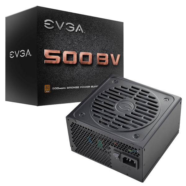 EVGA 500 BV, 80+ BRONZE 500W, 3 Year Warranty, Power Supply 100-BV-0500-K1