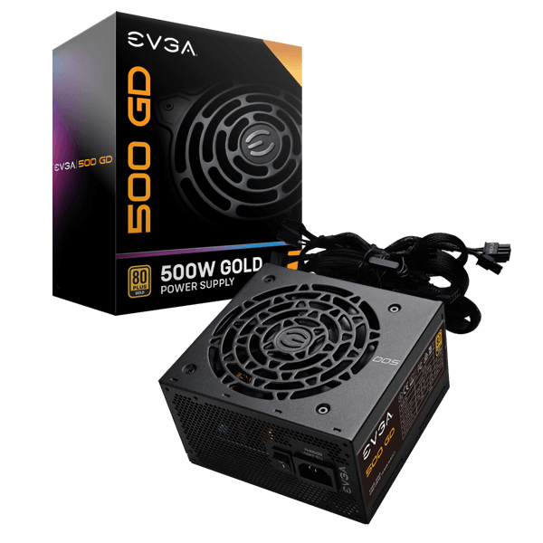EVGA 500 GD, 80+ GOLD 500W, 5 Year Warranty, Power Supply 100-GD-0500-V1
