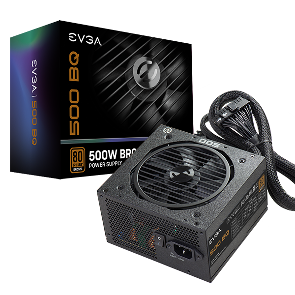 EVGA 500 BQ, 80+ BRONZE 500W, Semi Modular, FDB Fan, 3 Year Warranty, Power Supply 110-BQ-0500-K1