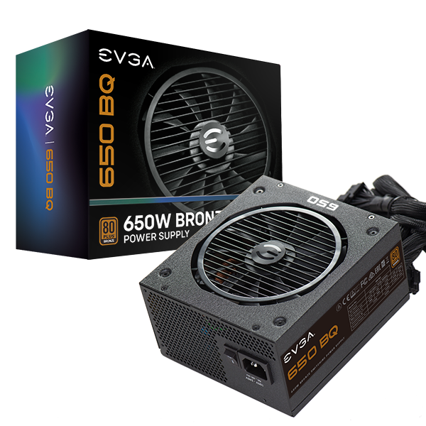 EVGA 650 BQ, 80+ BRONZE 650W, Semi Modular, 5 Year Warranty, Includes FREE Power On Self Tester, Power Supply 110-BQ-0650-V1