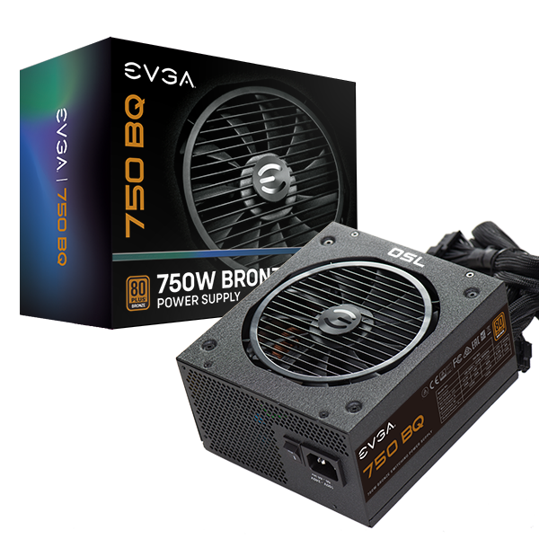 EVGA 750 BQ, 80+ BRONZE 750W, Semi Modular, 5 Year Warranty, Includes FREE Power On Self Tester, Power Supply 110-BQ-0750-V1