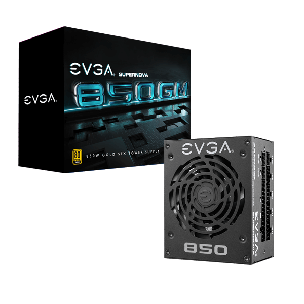 EVGA SuperNOVA 850 GM, 80 PLUS Gold 850W, Fully Modular, ECO Mode with FDB Fan, 10 Year Warranty, Includes Power ON Self Tester, SFX Form Factor, Power Supply 123-GM-0850-X1