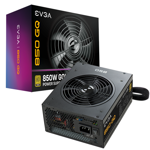 EVGA 850 GQ, 80+ GOLD 850W, Semi Modular, EVGA ECO Mode, 5 Year Warranty, Power Supply 210-GQ-0850-V1