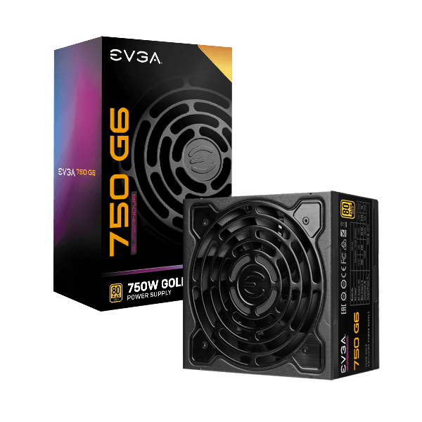 EVGA SuperNOVA 750 G6, 80 Plus Gold 750W, Fully Modular, Eco Mode with FDB Fan, 10 Year Warranty, Includes Power ON Self Tester, Compact 140mm Size, Power Supply 220-G6-0750-X1