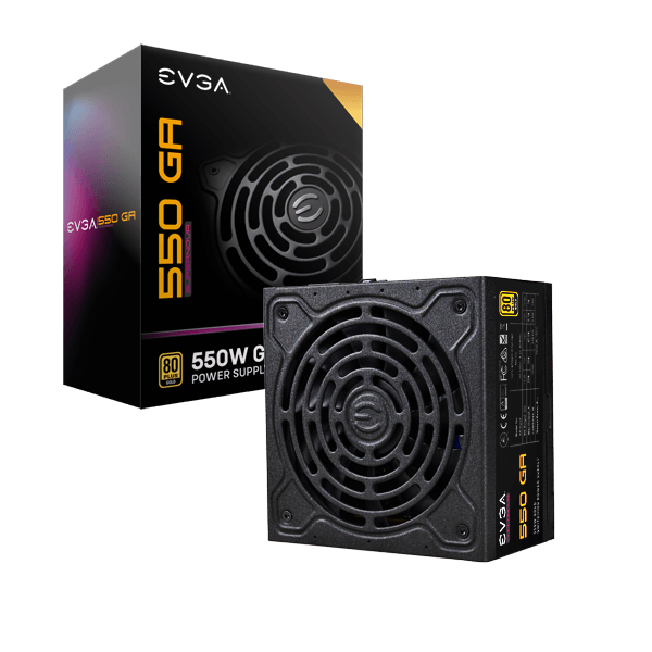 EVGA SuperNOVA 550 GA, 80 Plus Gold 550W, Fully Modular, Eco Mode, 10 Year Warranty, Includes Power ON Self Tester, Compact 150mm Size, Power Supply 220-GA-0550-X1