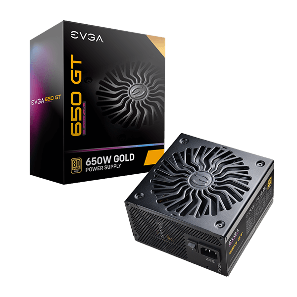 EVGA SuperNOVA 650 GT, 80 Plus Gold 650W, Fully Modular, Auto Eco Mode with FDB Fan, 7 Year Warranty, Includes Power ON Self Tester, Compact 150mm Size, Power Supply 220-GT-0650-Y1