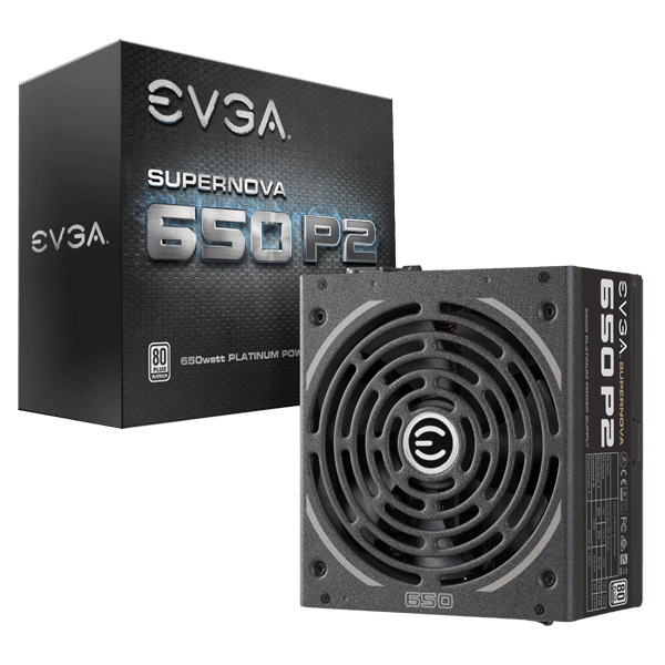 EVGA SuperNOVA 650 P2, 80+ PLATINUM 650W , Fully Modular, EVGA ECO Mode, 10 Year Warranty , Includes FREE Power On Self Tester Power Supply 220-P2-0650-X1