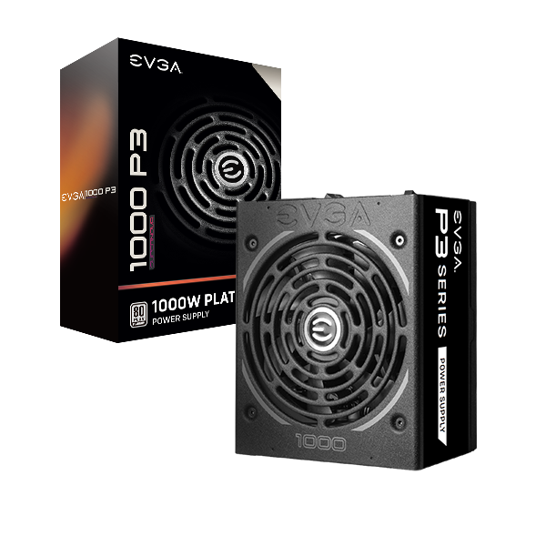 EVGA SuperNOVA 1000 P3, 80 Plus Platinum 1000W, Fully Modular, Eco Mode with FDB Fan, 10 Year Warranty, Includes Power ON Self Tester, Compact 180mm Size, Power Supply 220-P3-1000-X1
