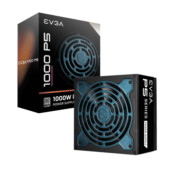 EVGA SuperNOVA 1000 P5, 80 Plus Platinum 1000W, Fully Modular, Eco Mode with FDB Fan, 10 Year Warranty, Includes Power ON Self Tester, Compact 150mm Size, Power Supply 220-P5-1000-X1