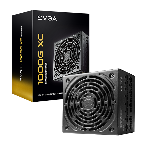 EVGA SuperNOVA 1000G XC ATX3.0 & PCIE 5, 80 Plus Gold Certified 1000W, 12VHPWR, Fully Modular, ECO MODE with FDB Fan, 100% Japanese Capacitors, Compact 150mm Size, Power Supply 520-5G-1000-K1
