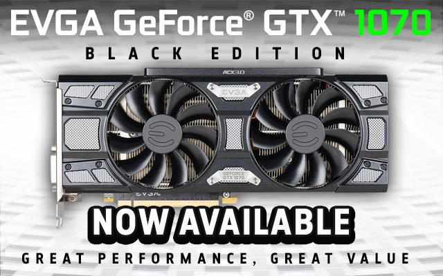 EVGA GeForce GTX 1070 SC GAMING ACX 3.0 Black Edition