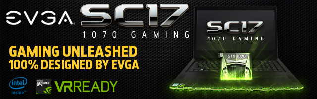 EVGA SC17 1070 Gaming Laptop