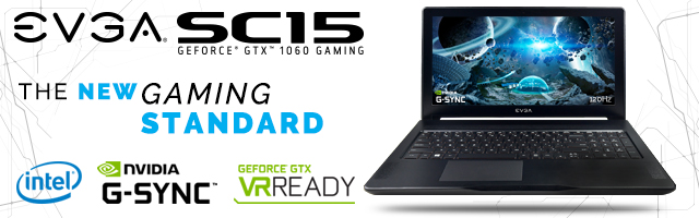 EVGA SC15 GeForce 1060 Gaming Laptop