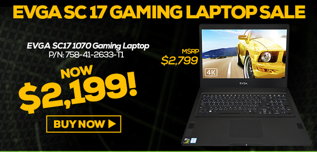 EVGA SC17 Gaming Laptop 1070
