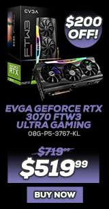 EVGA GeForce RTX 3070 FTW3 ULTRA GAMING - 08G-P5-3767-KL