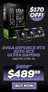 EVGA GeForce RTX 3070 XC3 ULTRA GAMING - 08G-P5-3755-KL