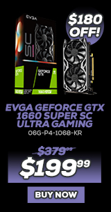 EVGA GeForce GTX 1660 SUPER SC ULTRA GAMING - 06G-P4-1068-KR