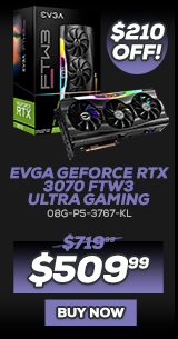 EVGA GeForce RTX 3070 FTW3 ULTRA GAMING - 08G-P5-3767-KL