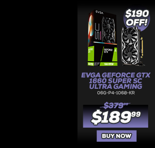 EVGA GeForce GTX 1660 SUPER SC ULTRA GAMING - 06G-P4-1068-KR